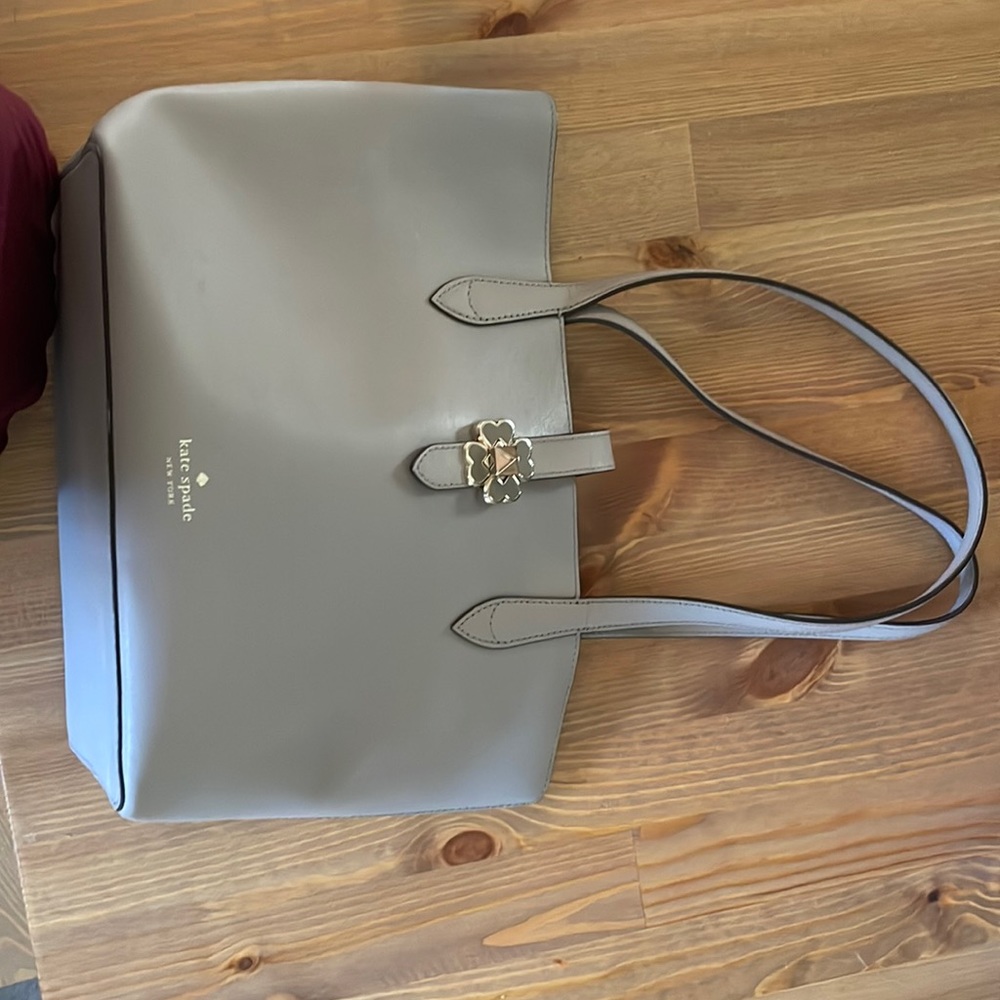 Grey Kate Spade medium tote purse.